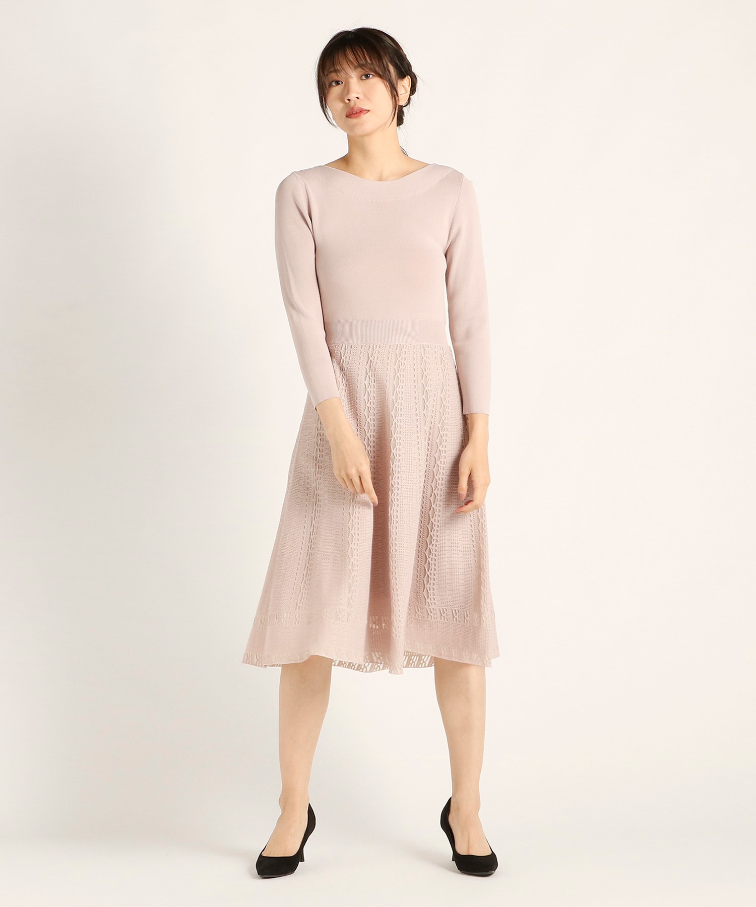 一部予約 ノアストレッチ ニットワンピース