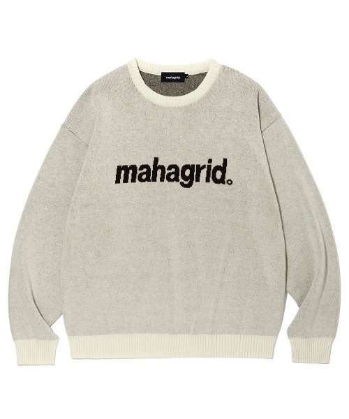 『mahagrid/マハグリッド』BASIC LOGO KNIT SWEATER/ベーシックロゴ ニットセーター