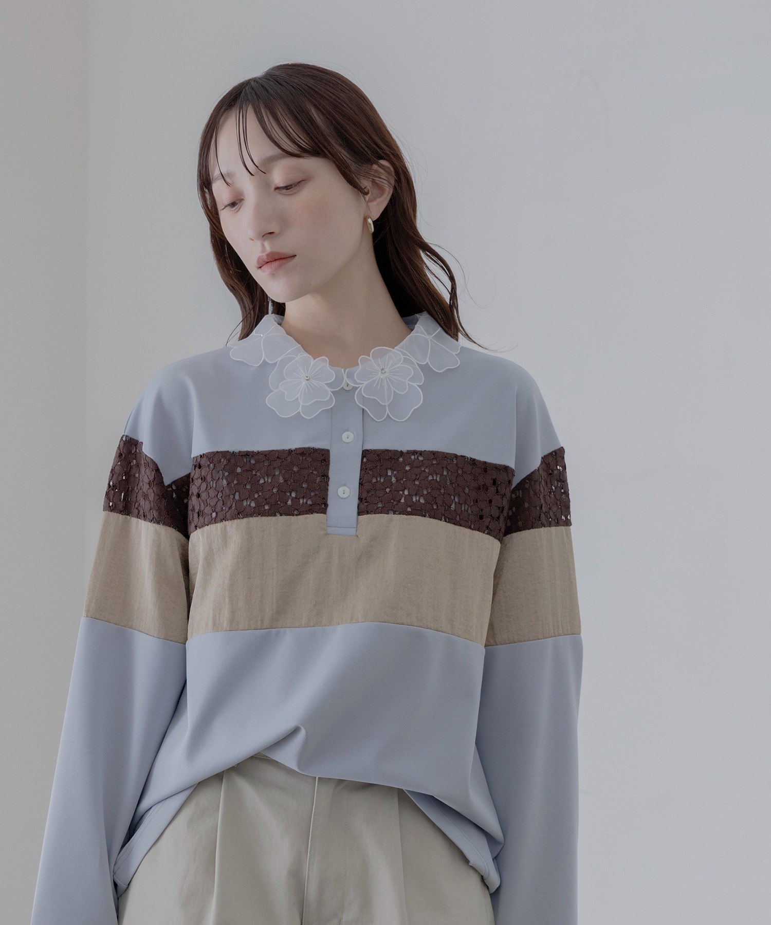 レースカラー ポロラガートップス Eimee Law│Eimee Law & LHELBIE