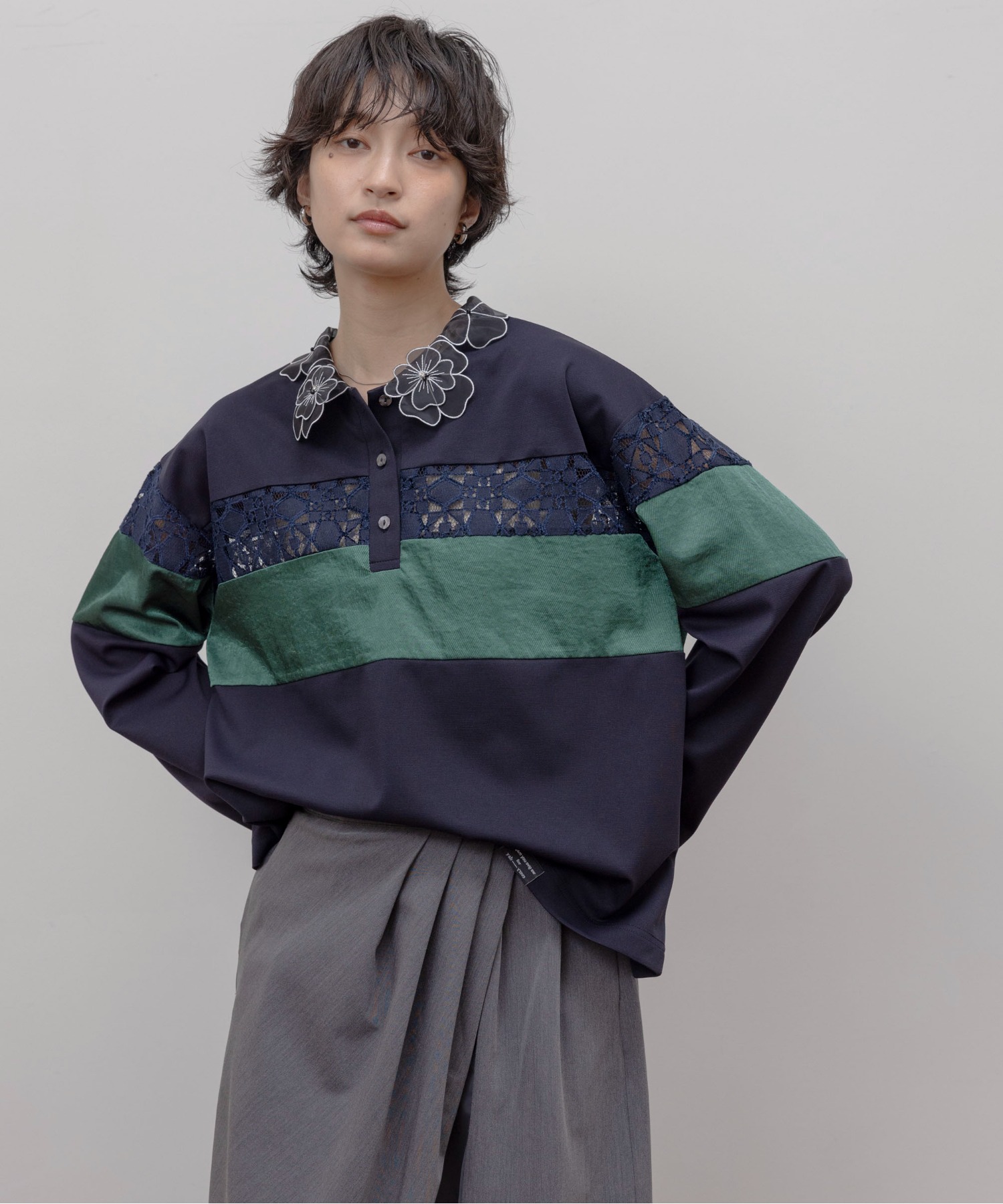 レースカラー ポロラガートップス Eimee Law│Eimee Law
