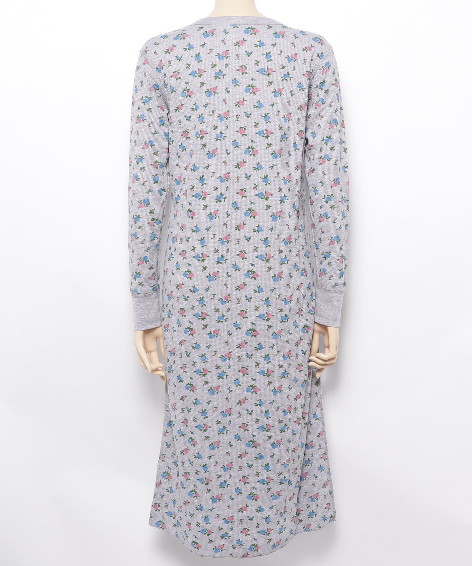 Healthknit ヘルスニット ベーシックワッフル花柄ルームワンピース長袖 614l Sip The Barefoot Salle De Bal The Barefoot Online サルデバル ザベアフット オンライン