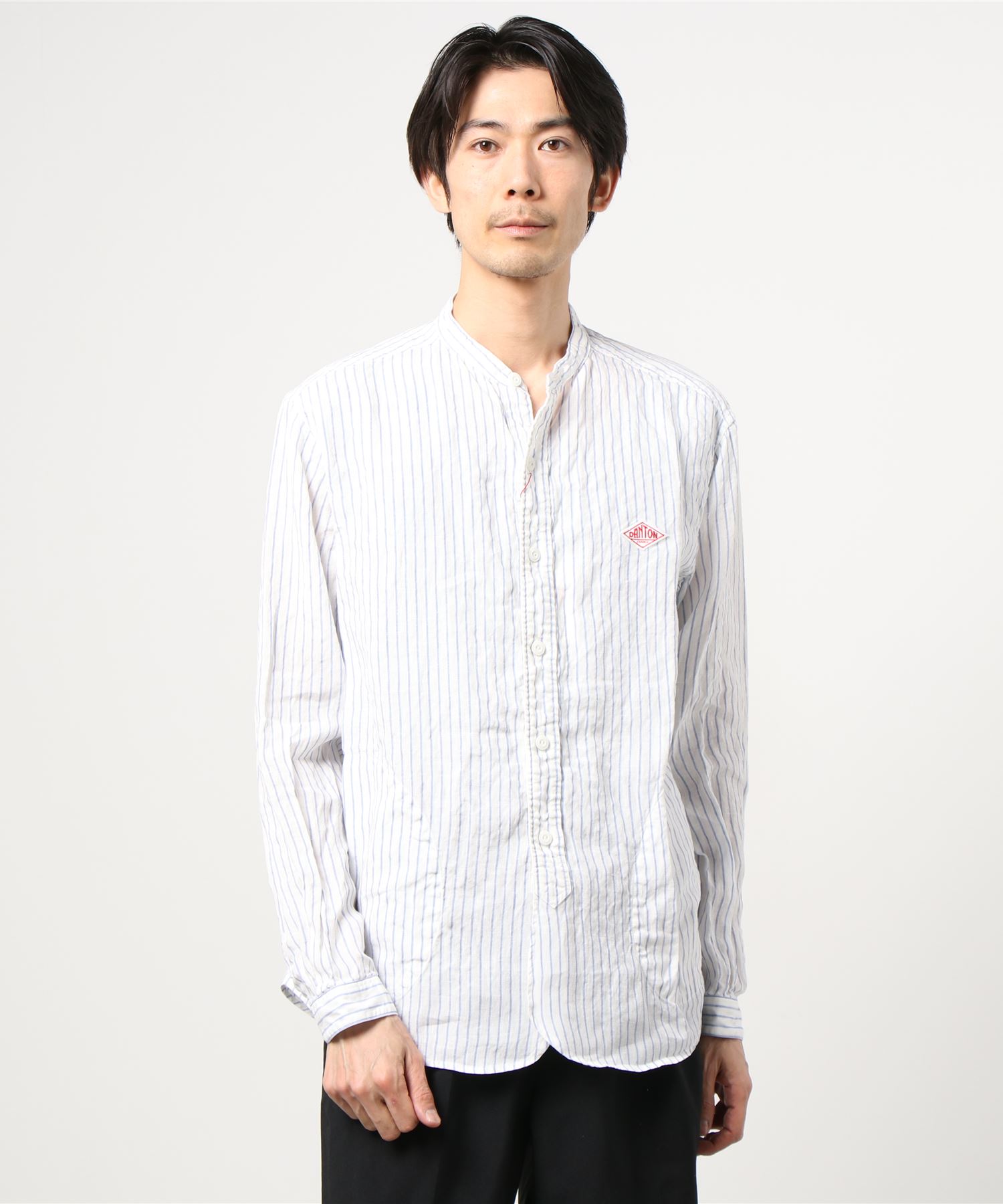 Danton ダントン リネンスタンドストライプシャツ Linen Stand Shirts Jd 3607klp メンズ Danton Steps Online Store ステップス オンラインストア