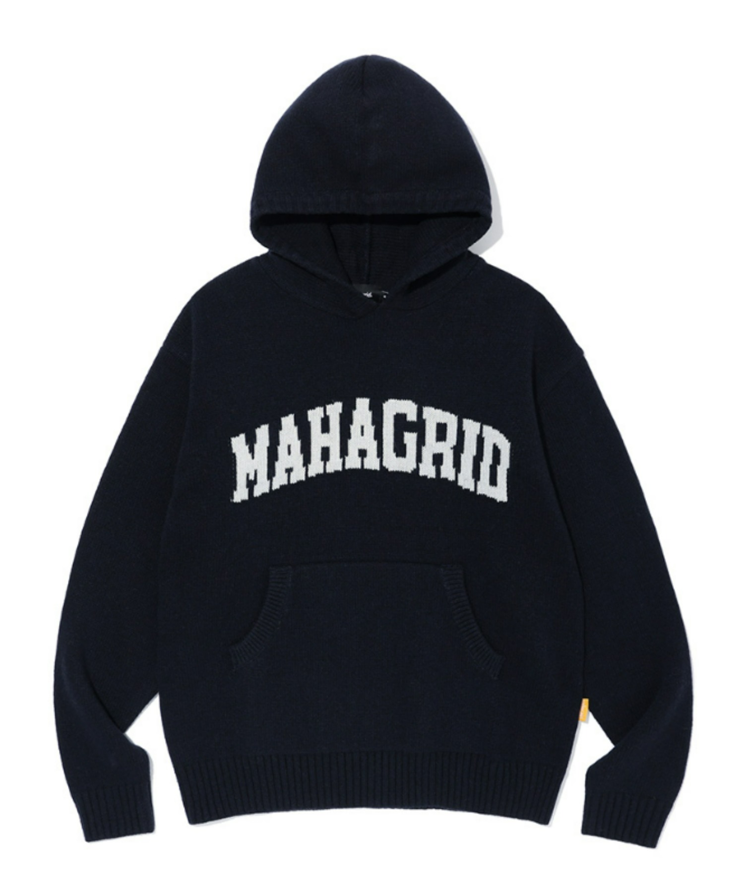 mahagrid/マハグリッド』VARSITY LOGO KNIT HOODIE/バーシティ 