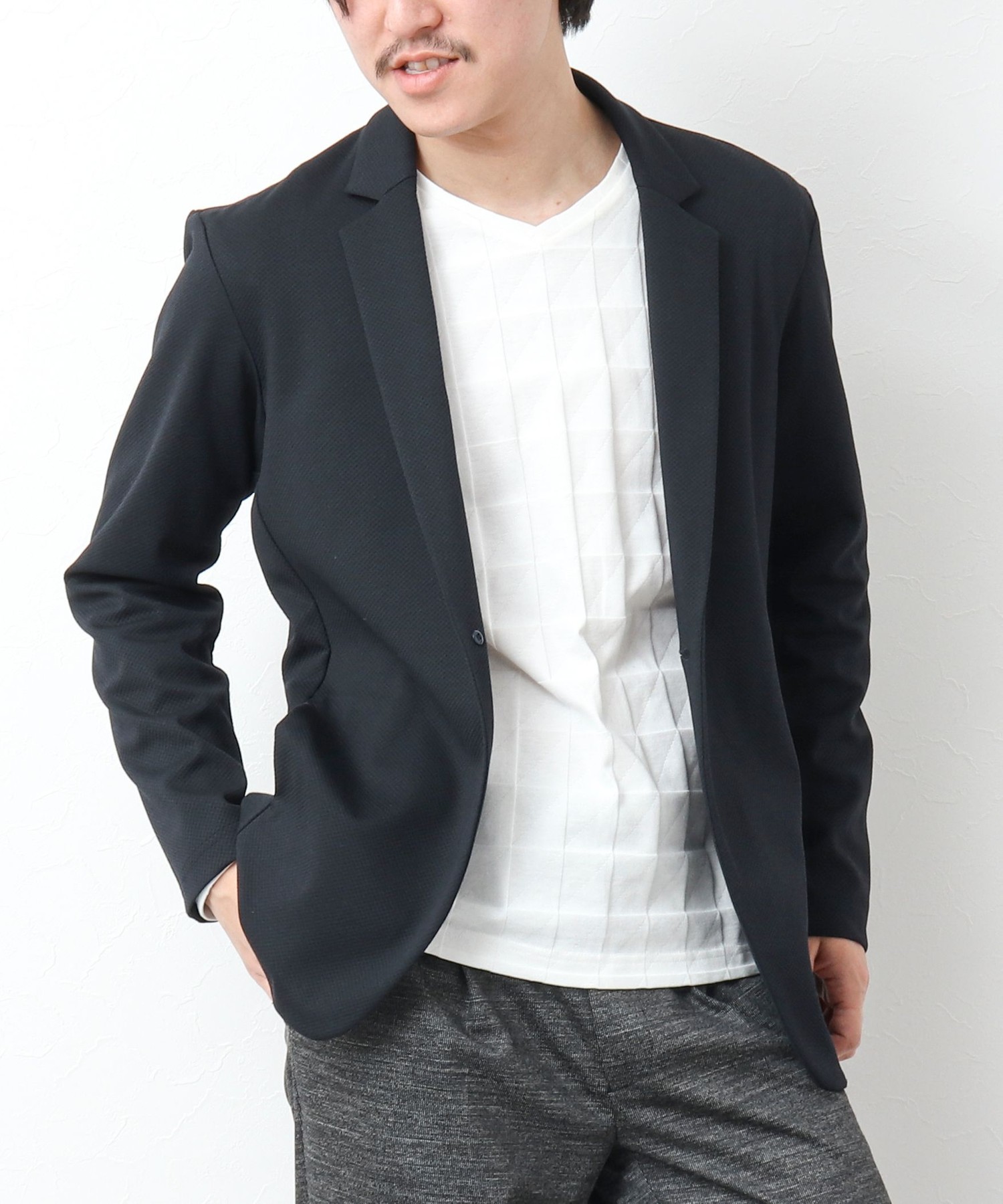 Nolley's ハニカムジャガード テーラーカーディガン ジャケット Lサイズ ハニカムジャガード テーラーカーディガン ジャケット