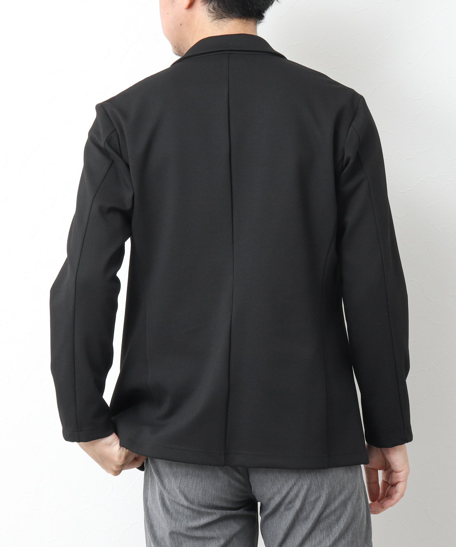 ハニカムジャガード テーラーカーディガン ジャケット