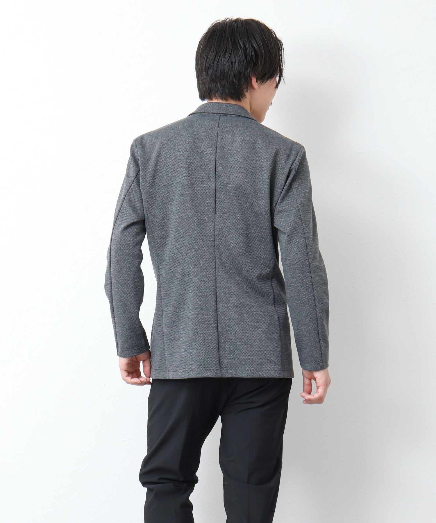 ハニカムジャガード テーラーカーディガン ジャケット