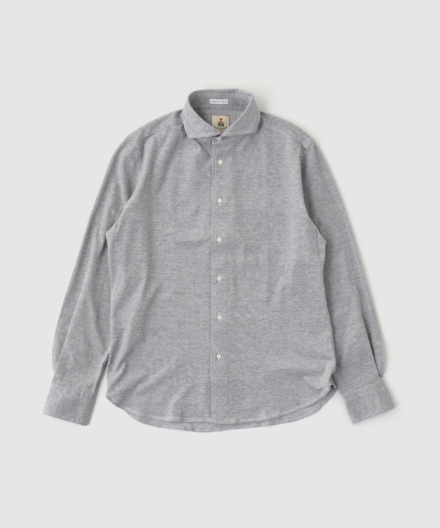 GUY ROVER Melange Jersey Cutaway Shirt — рубашка Guy Rover меланж
