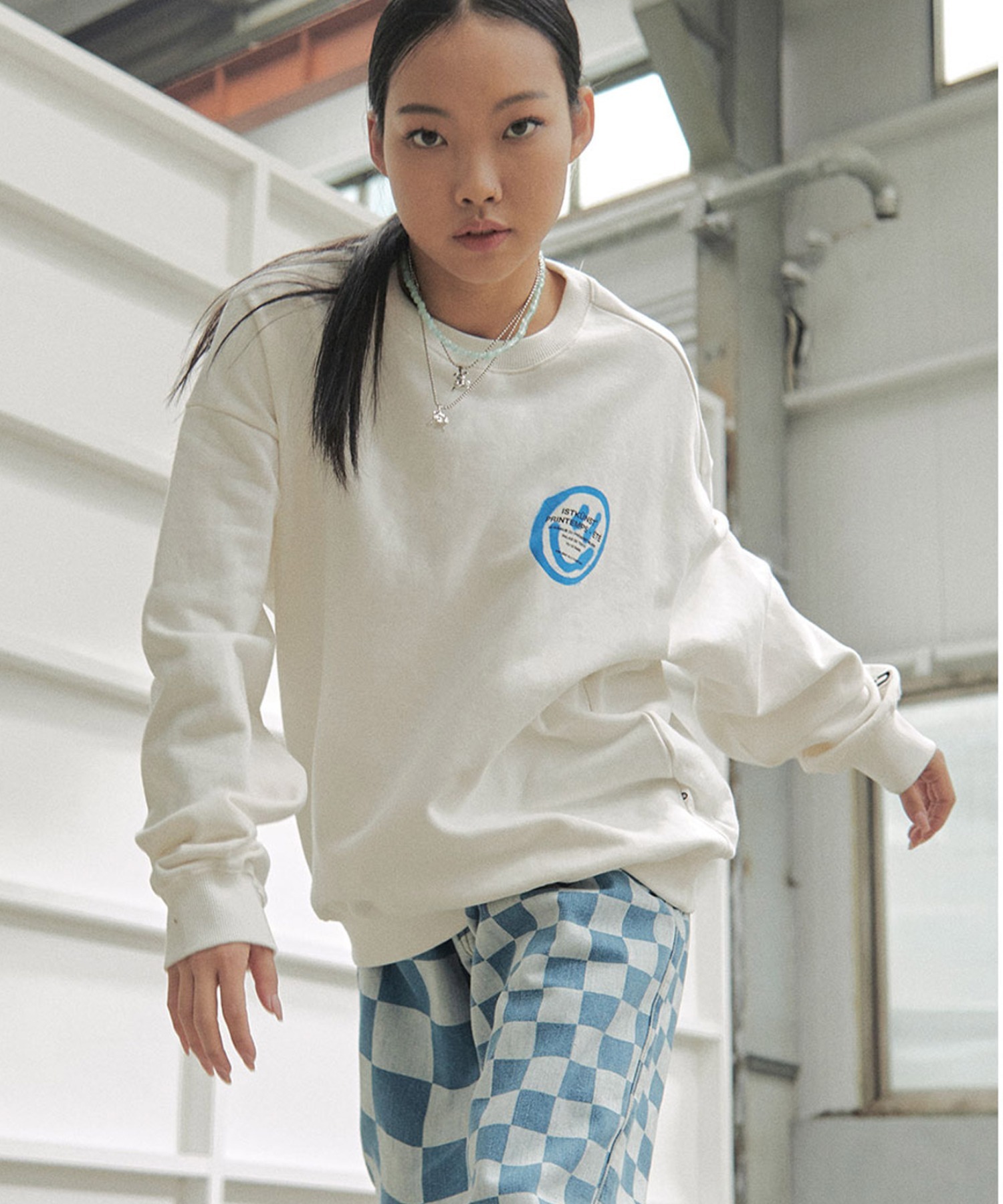 LOGO&SMILEY SWEATSHIRTS/ロゴスマイル スウェット-