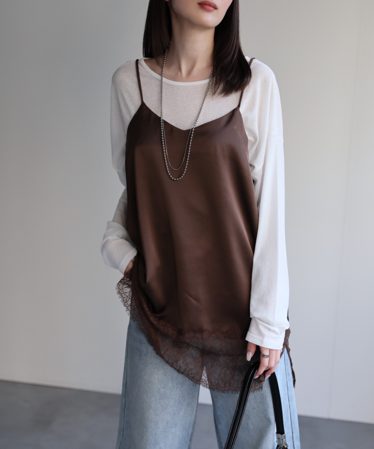 model：162cm 着用サイズ：F