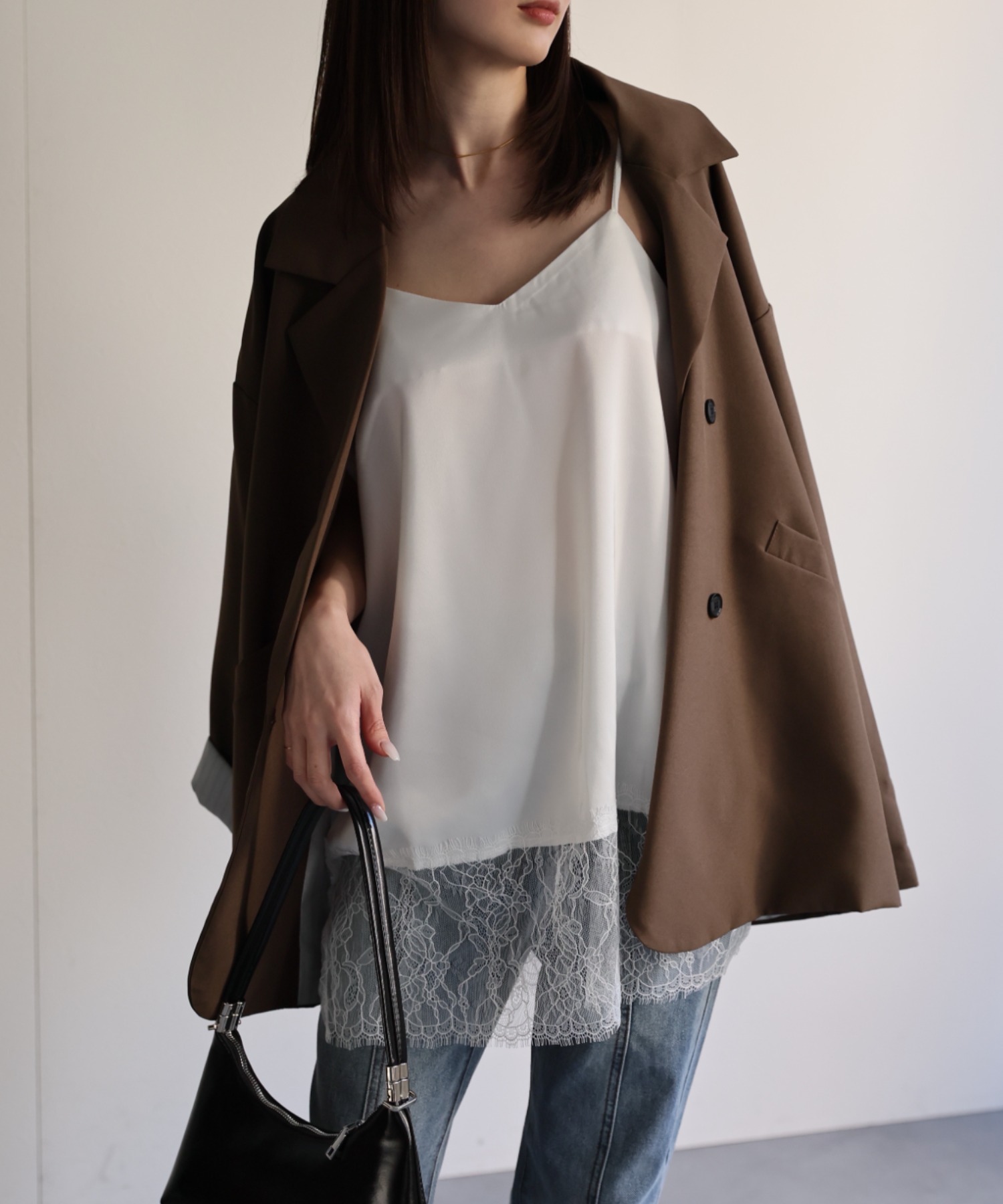 model：162cm 着用サイズ：F