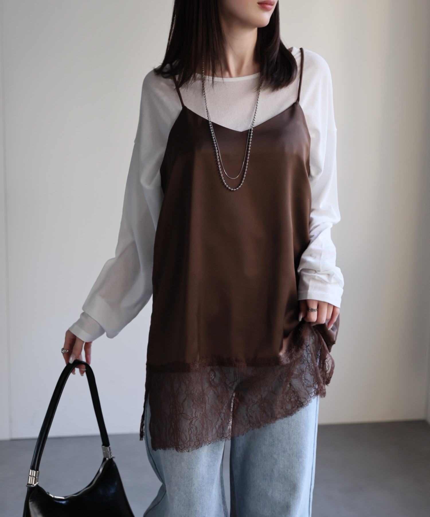 model：162cm 着用サイズ：F