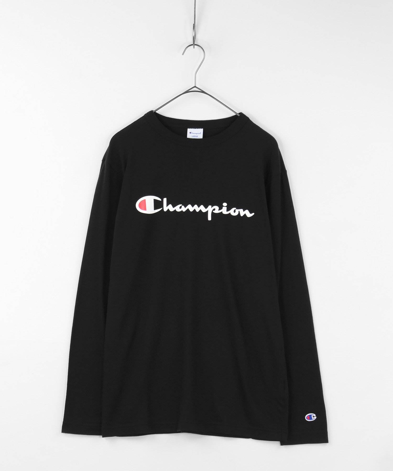 Champion 全品最安値に挑戦 チャンピオン Long 商舗 Sleeve T 長袖Tシャツ ロゴ クルーネック ロンT