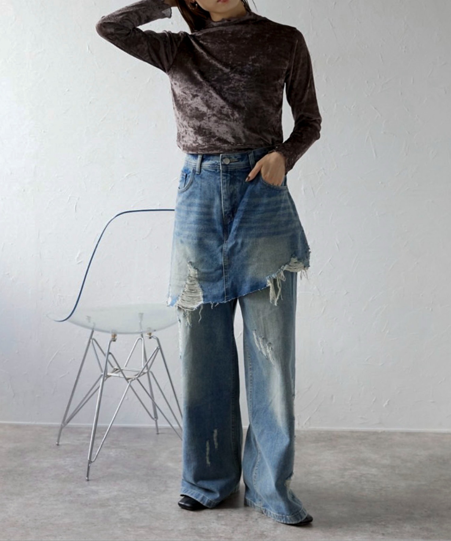 model : 158cm 着用サイズ : M