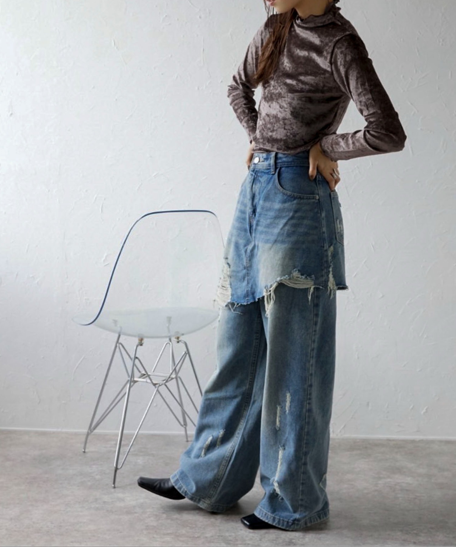 model : 158cm 着用サイズ : M