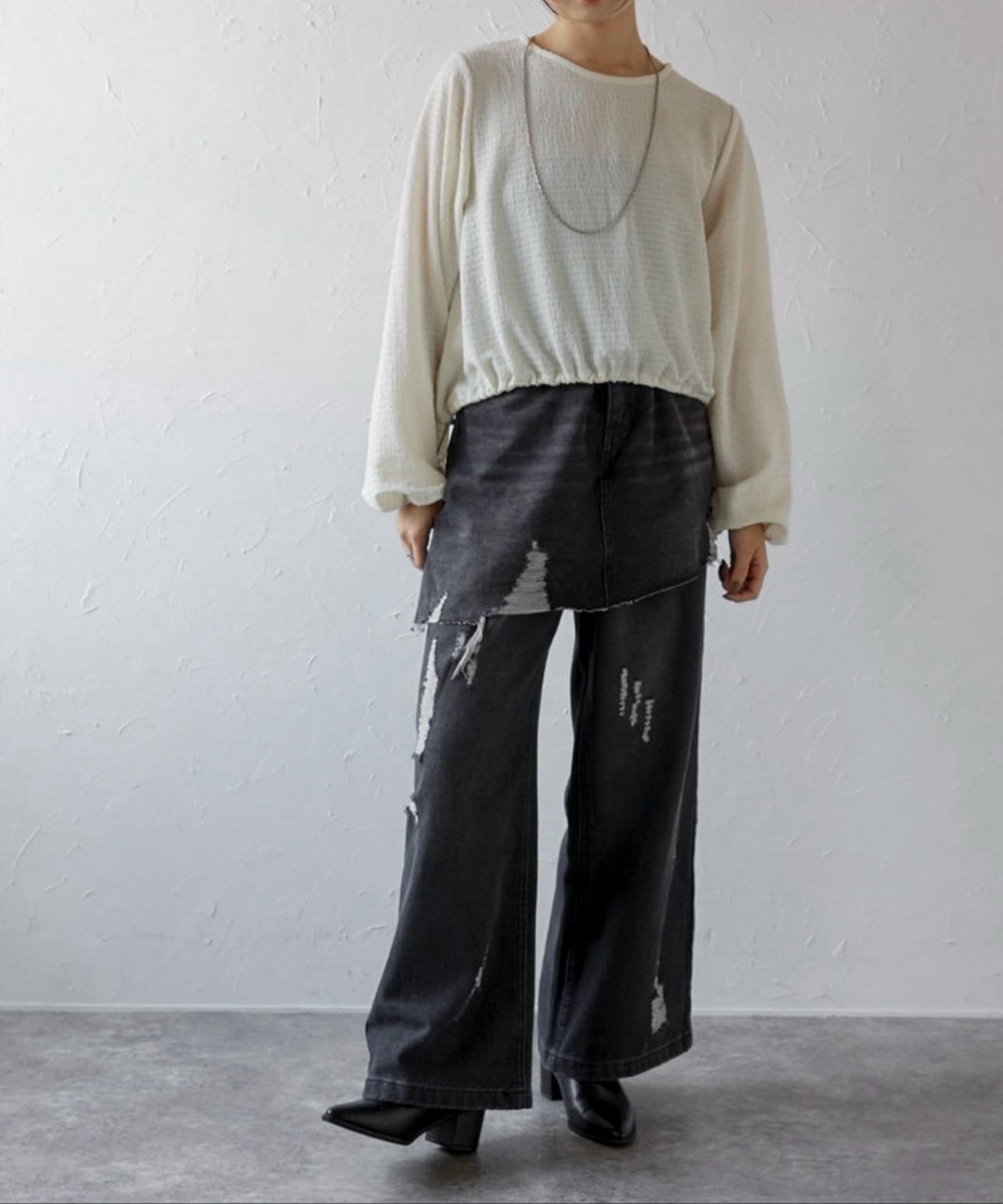 model : 158cm 着用サイズ : M