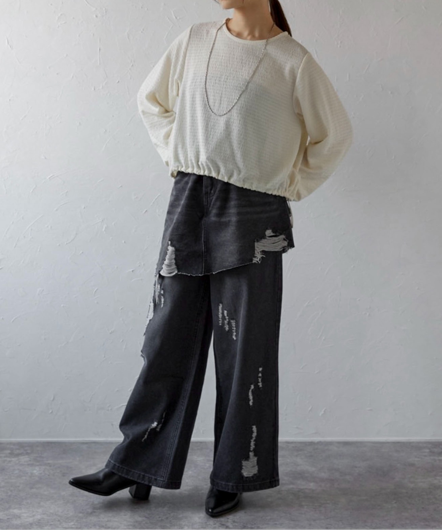 model : 158cm 着用サイズ : M
