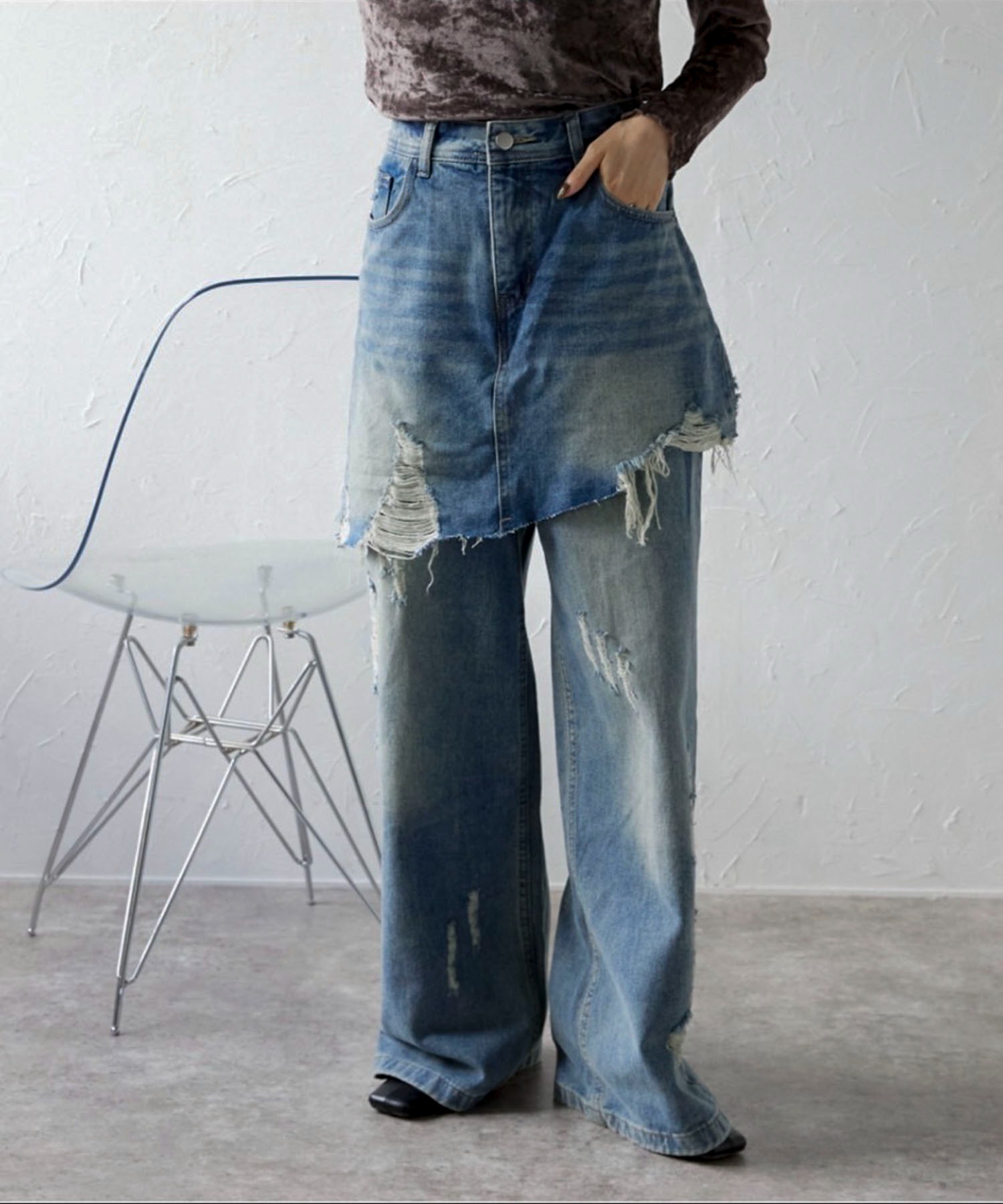 model : 158cm 着用サイズ : M
