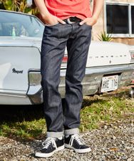 RAWデニムスリムストレートパンツ