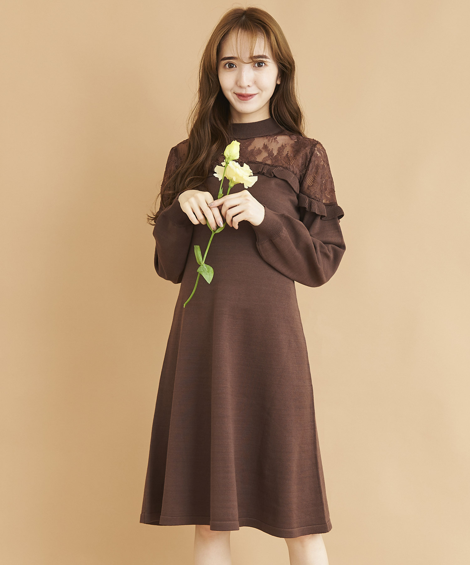 デコルテレースニットワンピース Titty Co Titty Co Online Store ティティーアンドコーオンラインストア