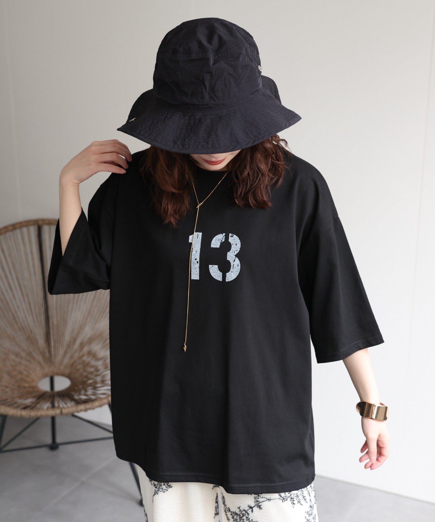 model：156cm 着用サイズ：FREE