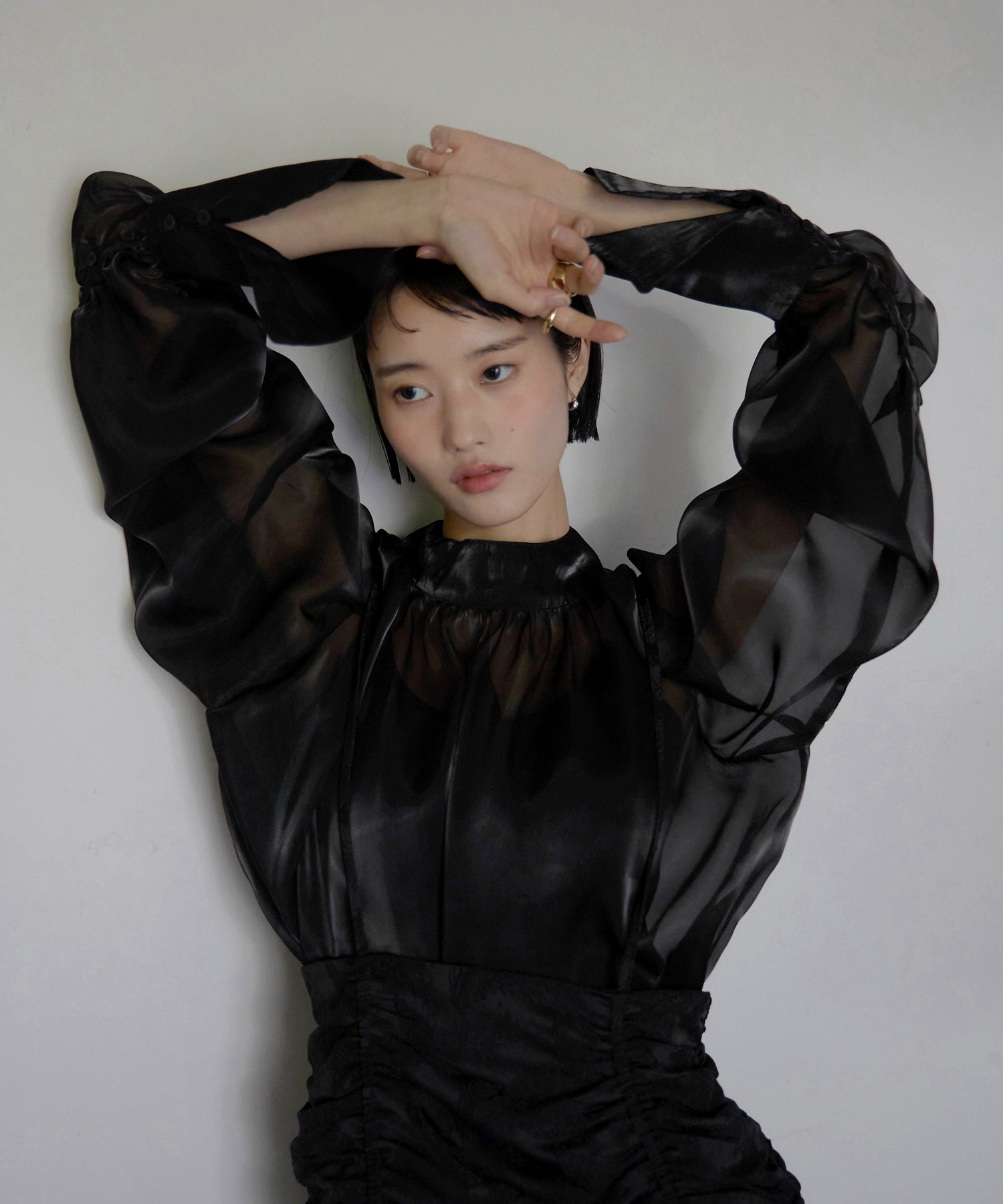 model：H165 着用サイズ：FREE