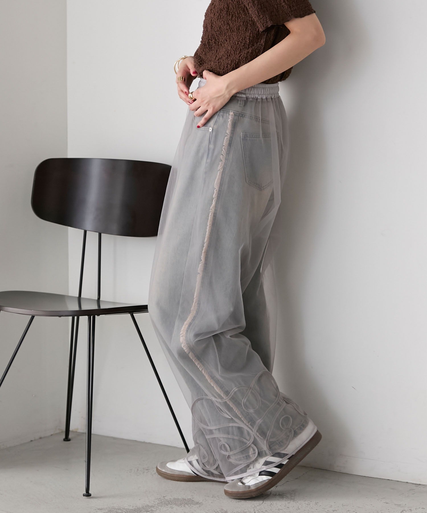 Ozz Croce パンツ(グレー) カーゴパンツ ユニセックス 7042－59 オリーブグレー （S