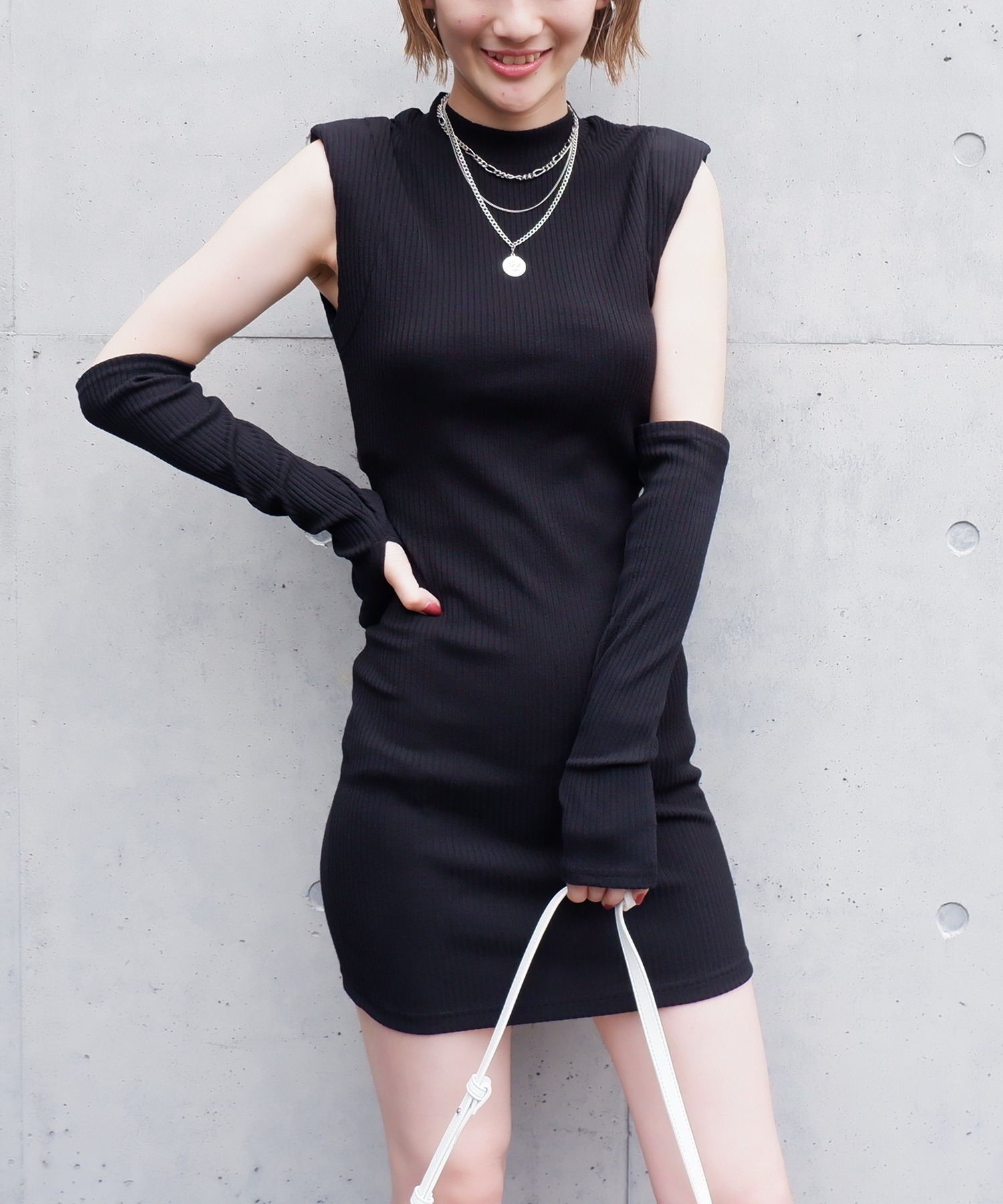 アームカバー付きタイトリブワンピース Spiralgirl Spiralgirl スパイラルガール公式通販