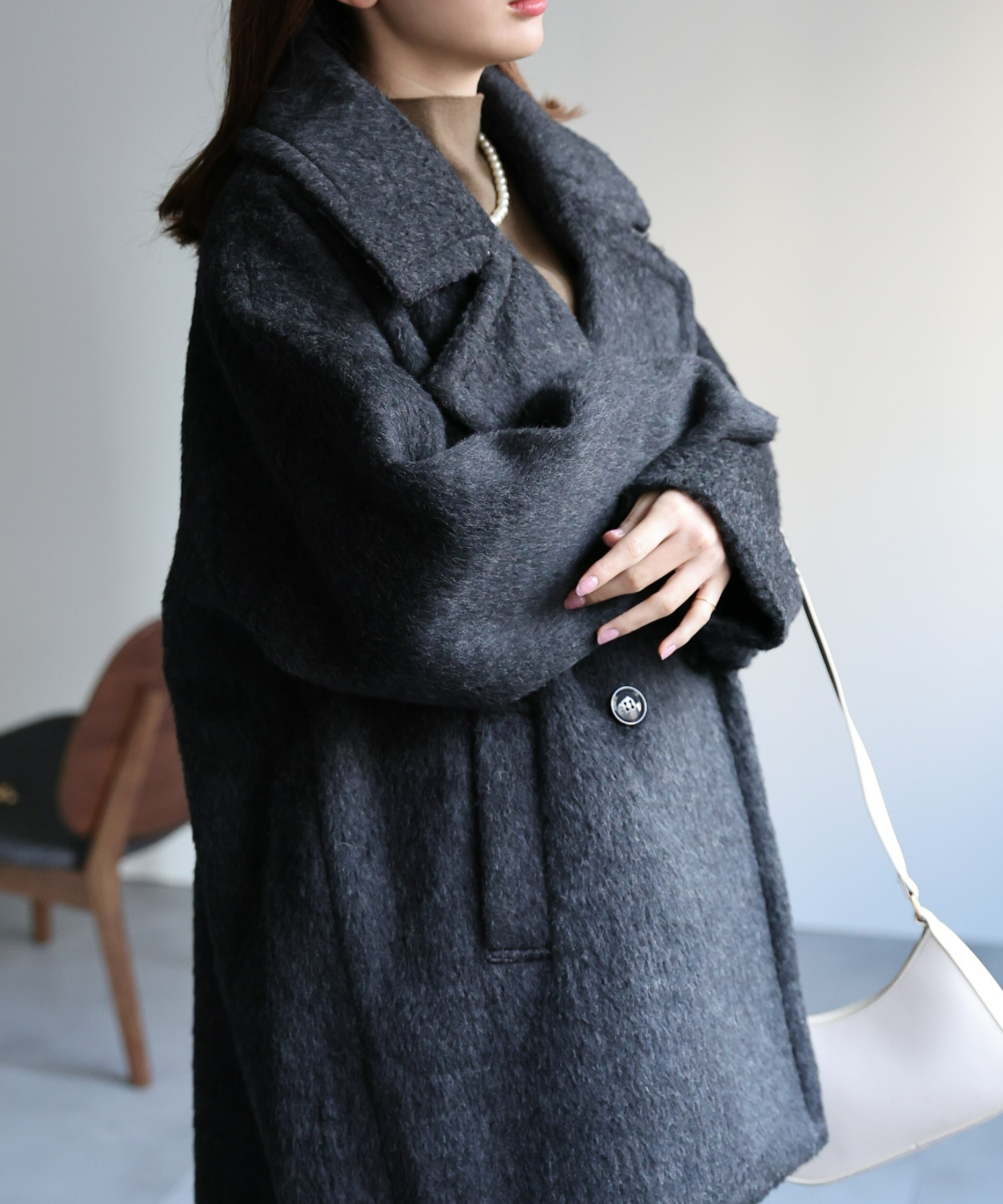 model：162cm 着用サイズ：F