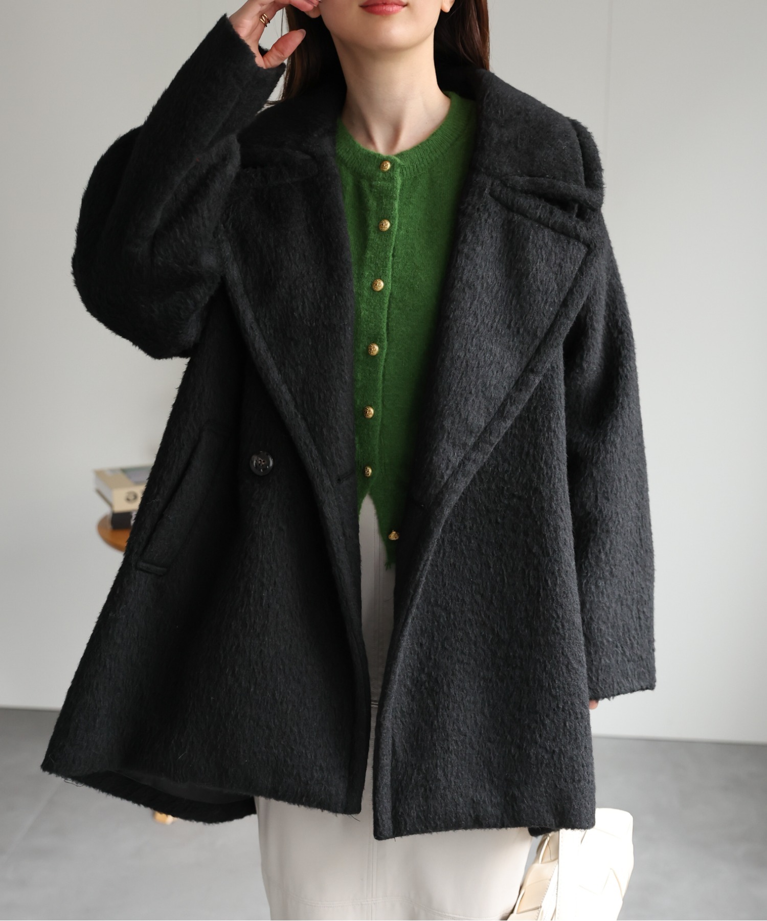 model：162cm 着用サイズ：F