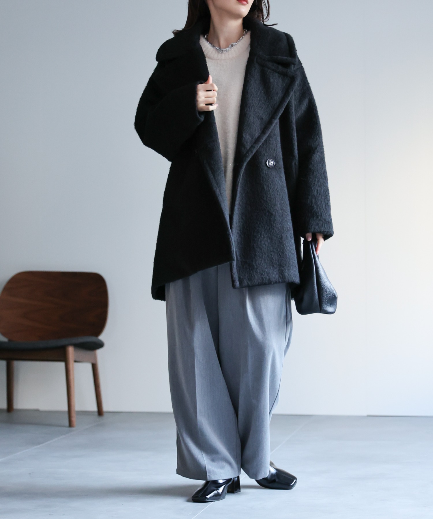 model：162cm 着用サイズ：F