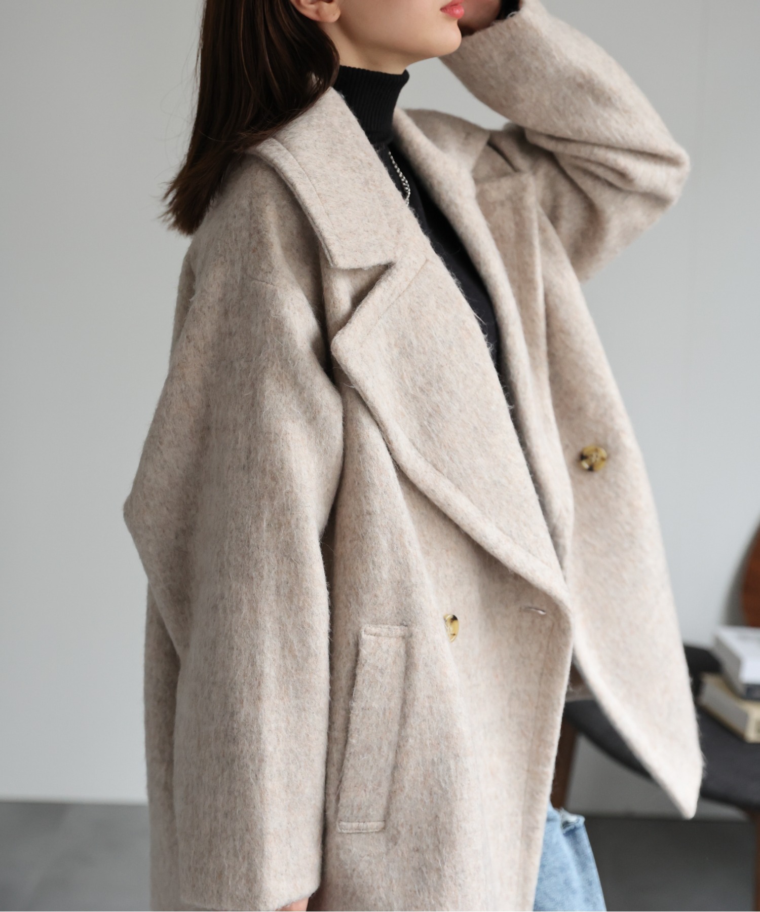 model：162cm 着用サイズ：F