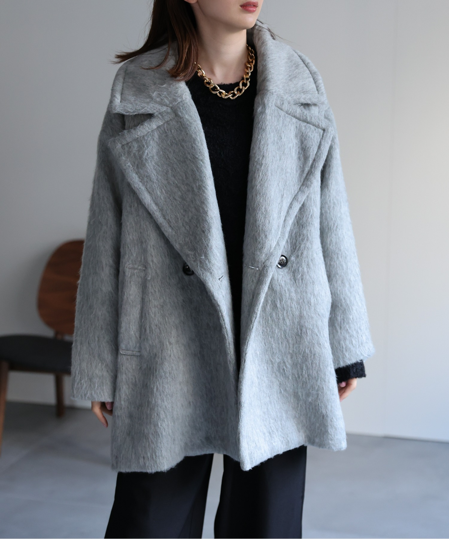 model：162cm 着用サイズ：F