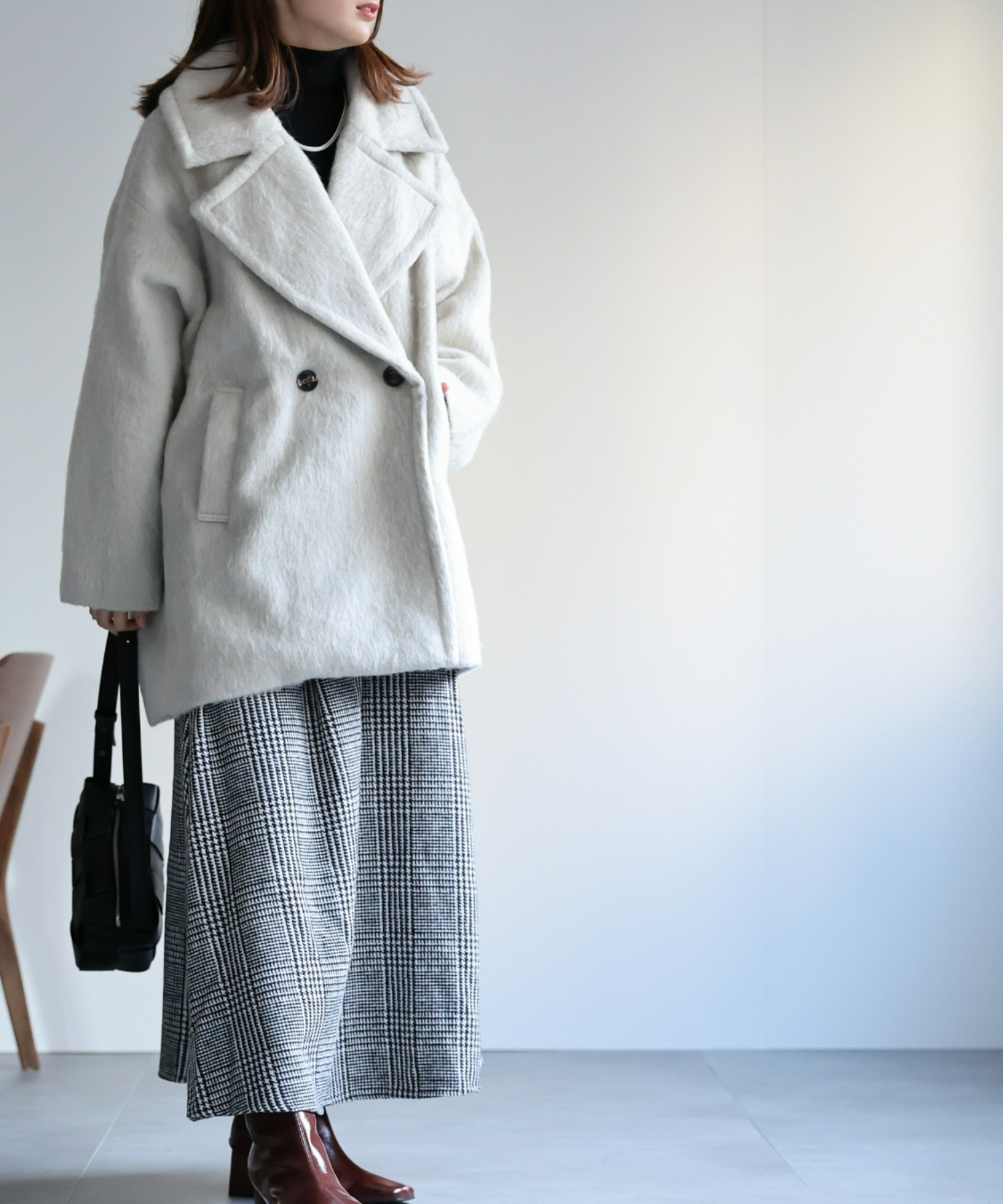 model：162cm 着用サイズ：F