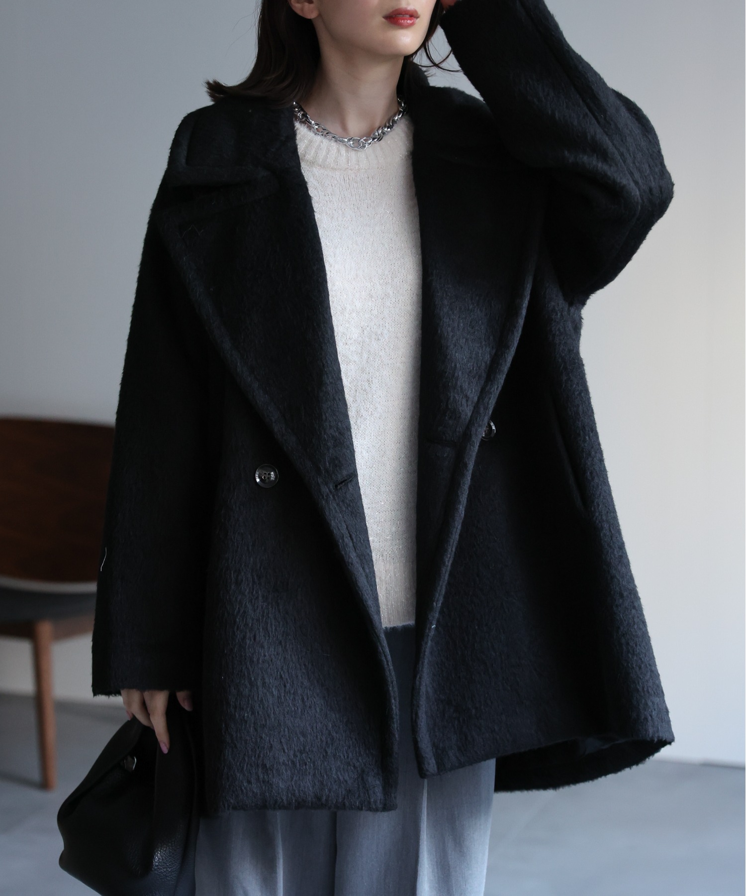 model：162cm 着用サイズ：F