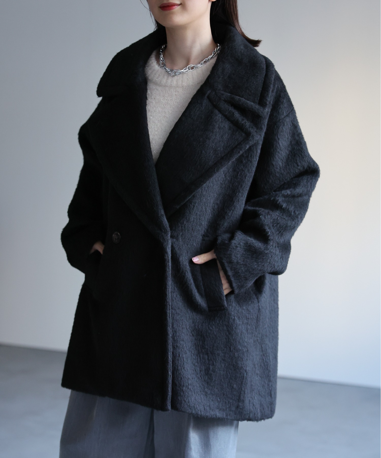 model：162cm 着用サイズ：F