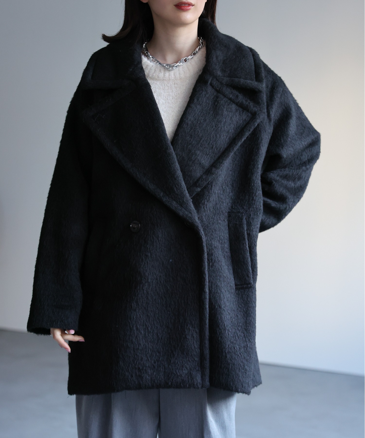model：162cm 着用サイズ：F