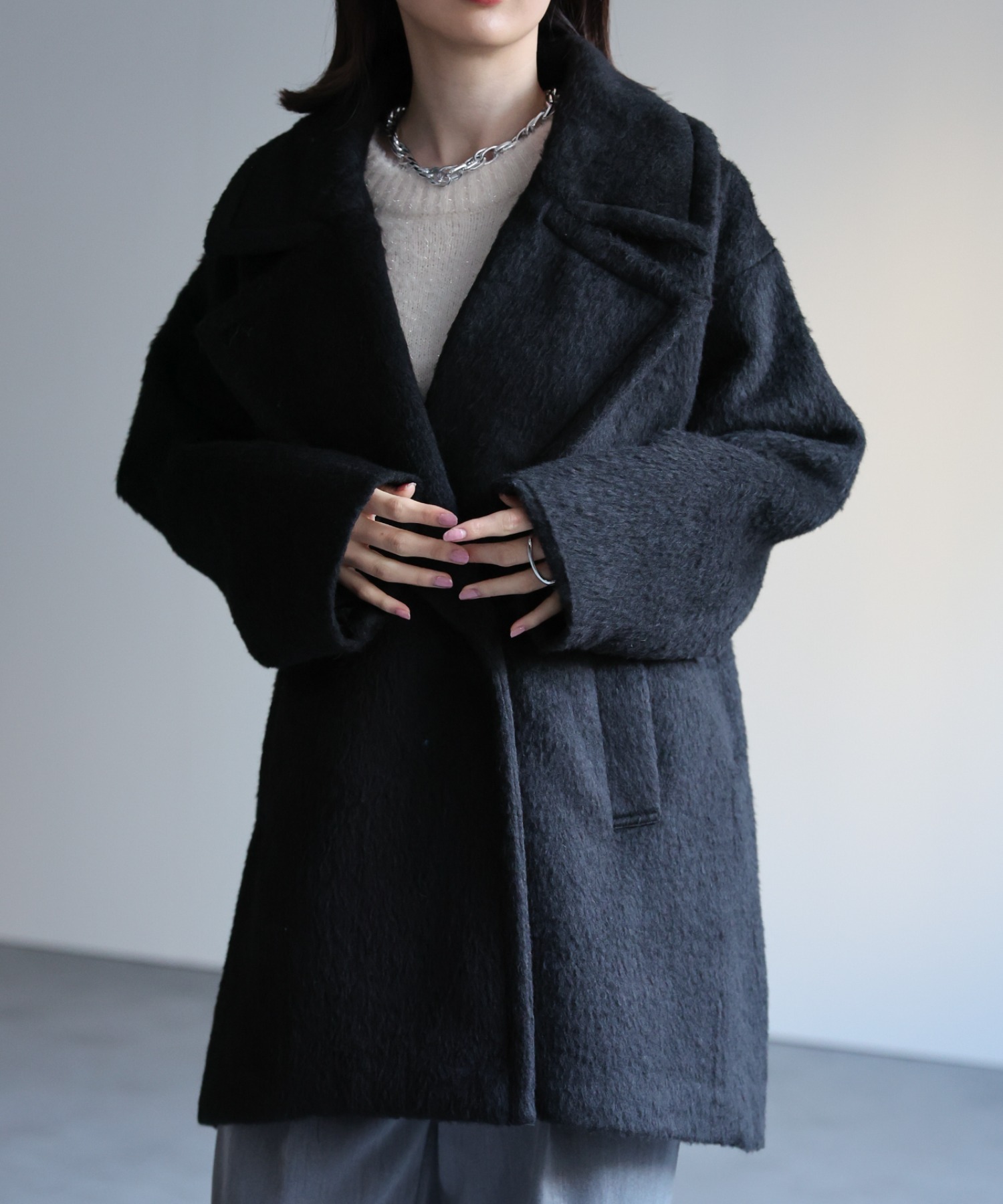 model：162cm 着用サイズ：F