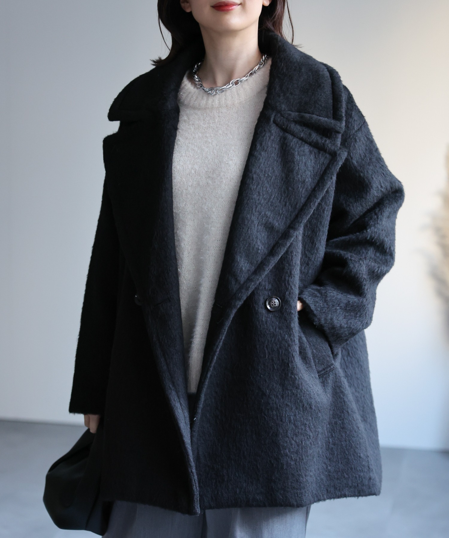model：162cm 着用サイズ：F