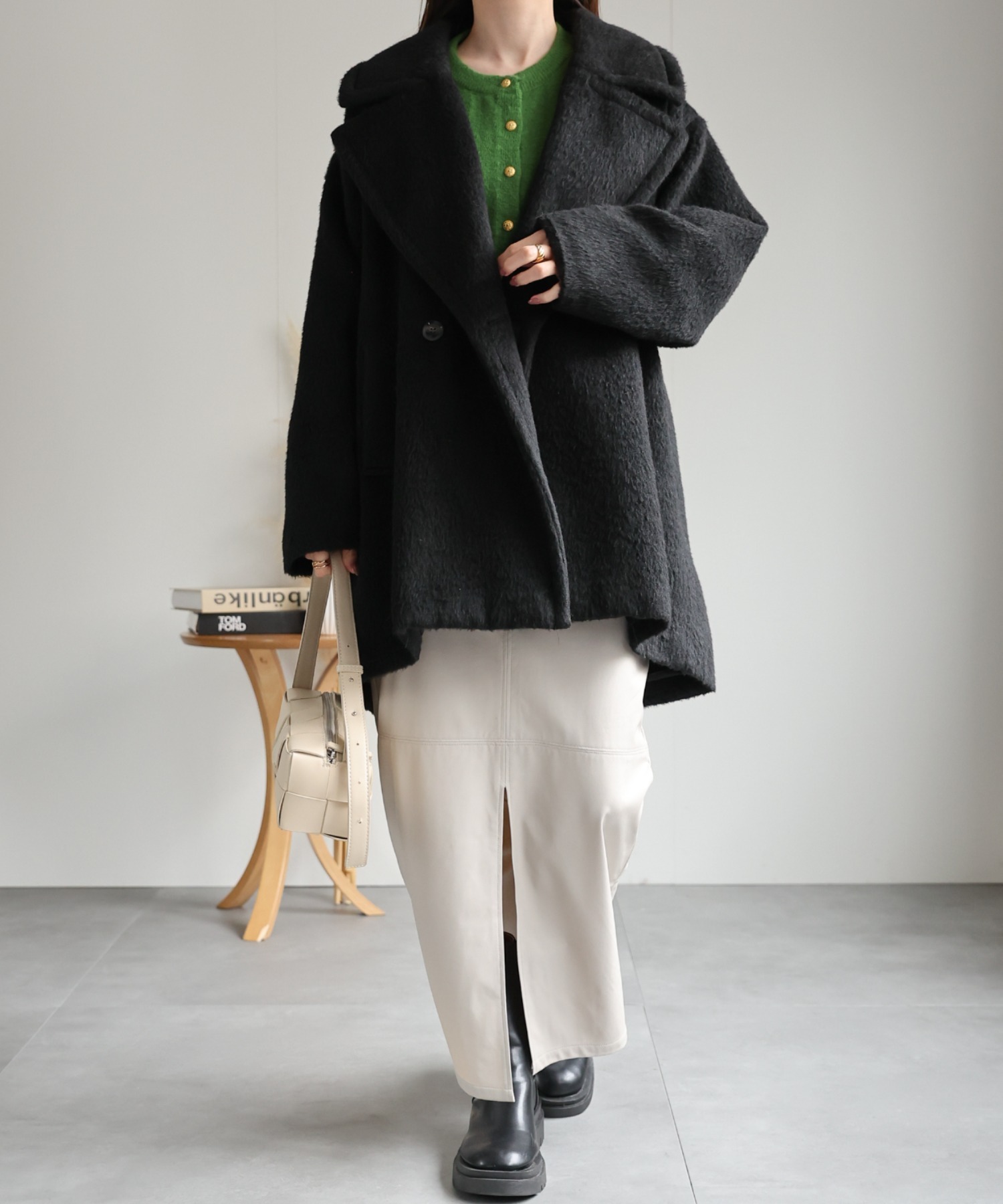 model：162cm 着用サイズ：F