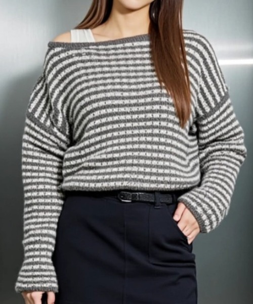 A'GEM/9 × .kom 『.KOM/ドットケーオーエム』 Y2K Border Mesh Cropped