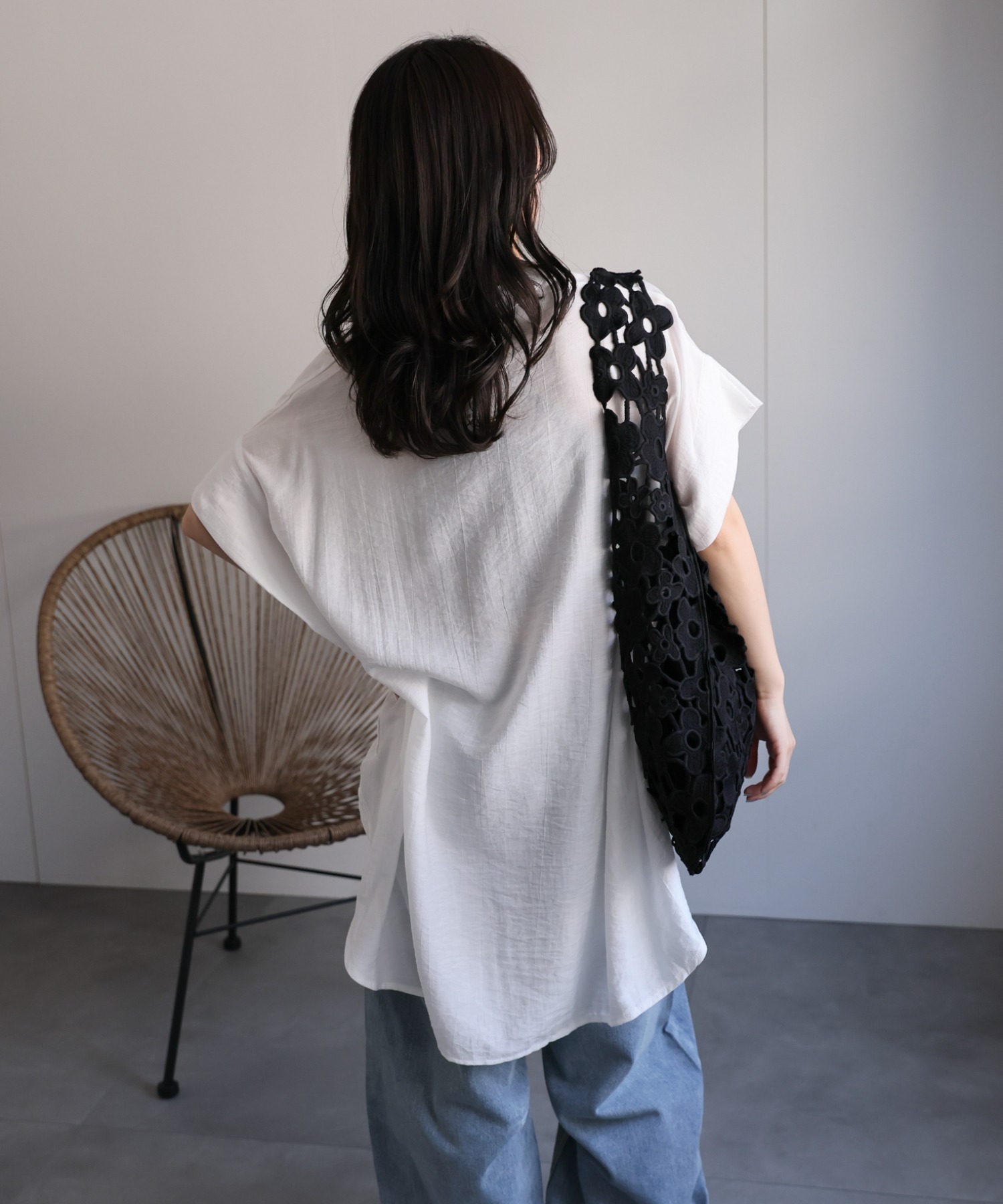 model：156cm 着用サイズ：FREE