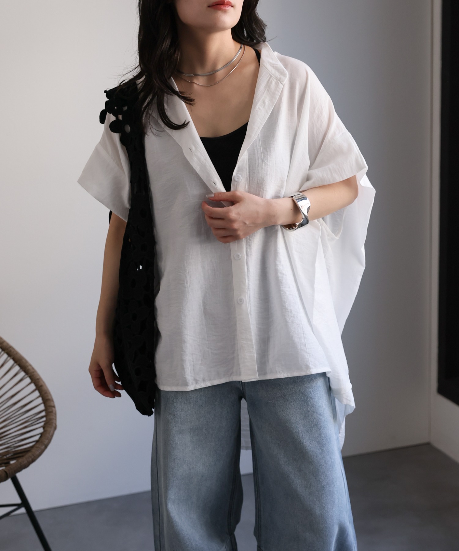 model：156cm 着用サイズ：FREE
