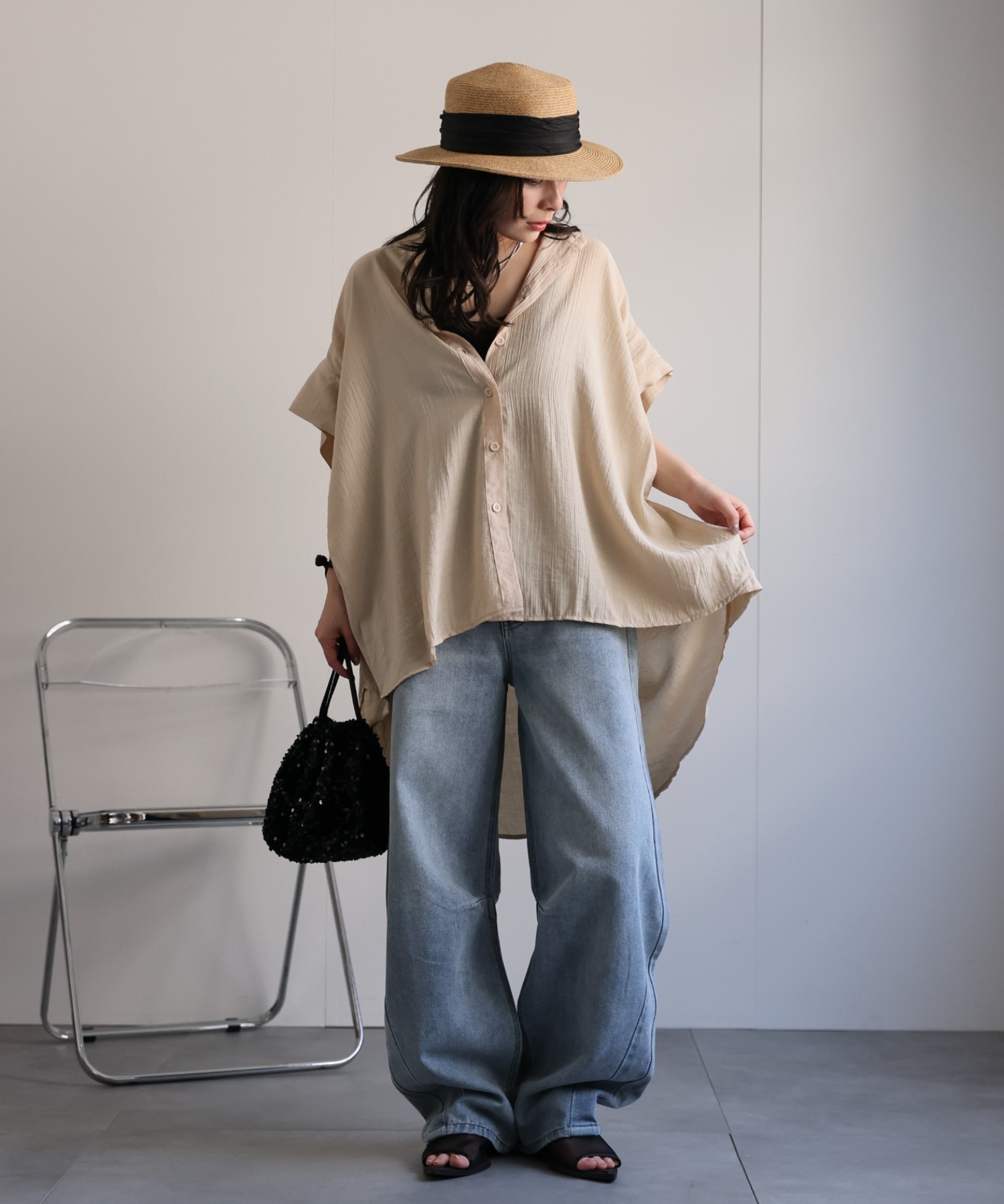 model：156cm 着用サイズ：FREE