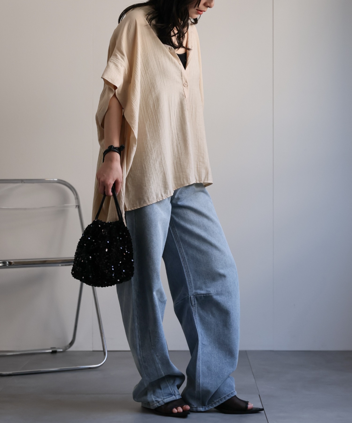 model：156cm 着用サイズ：FREE