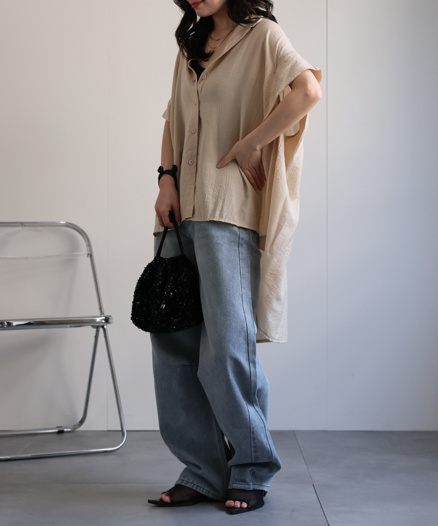 model：156cm 着用サイズ：FREE