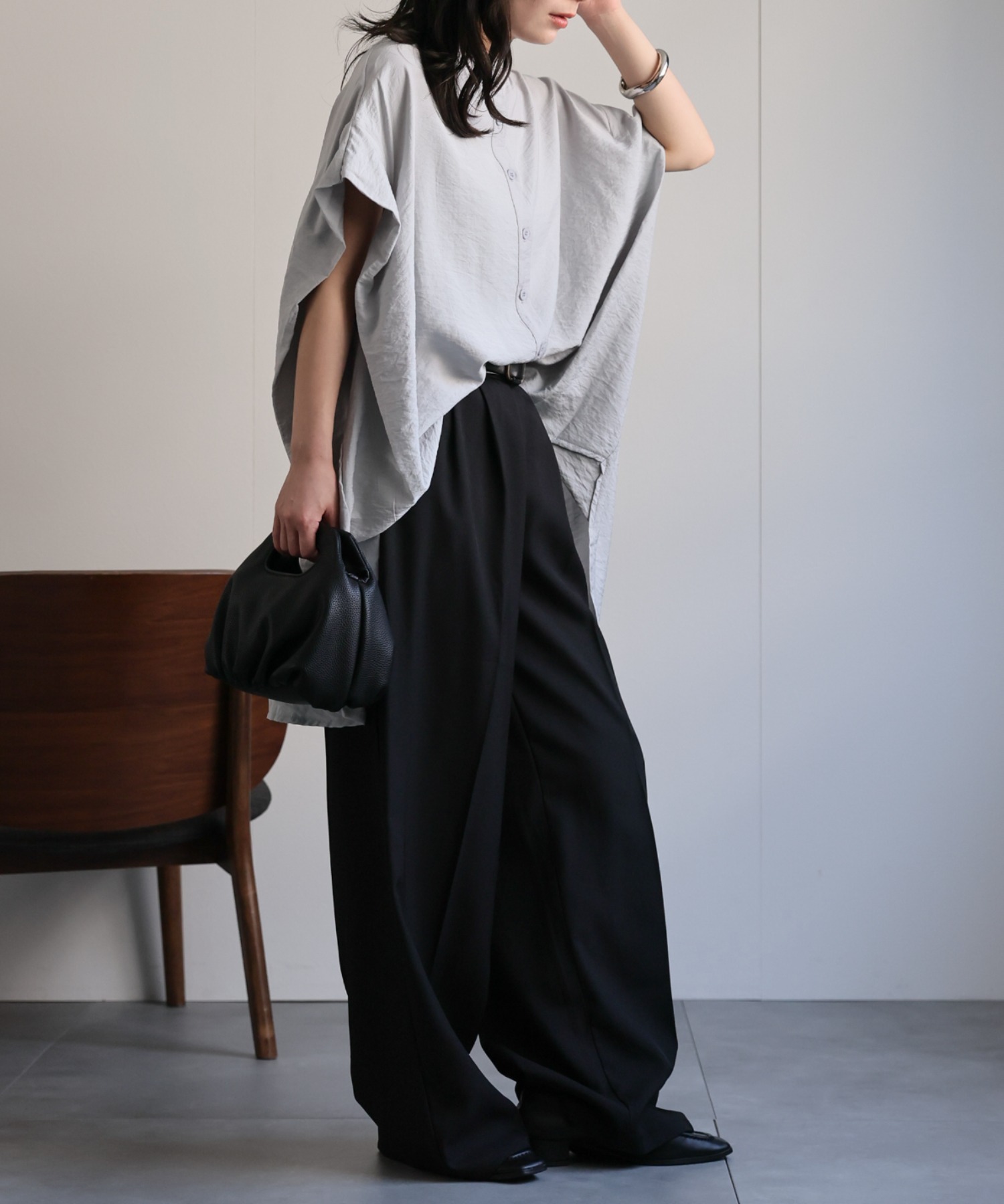 model：156cm 着用サイズ：FREE