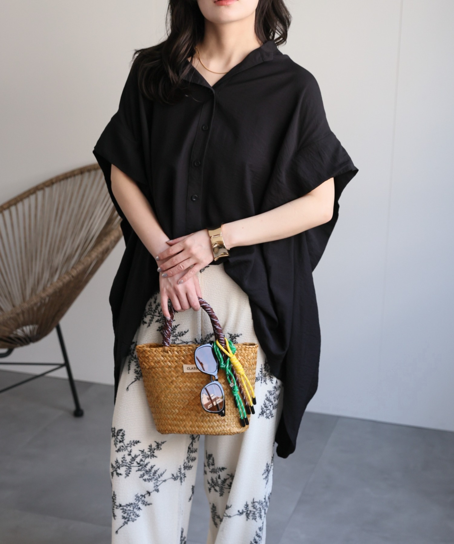 model：156cm 着用サイズ：FREE