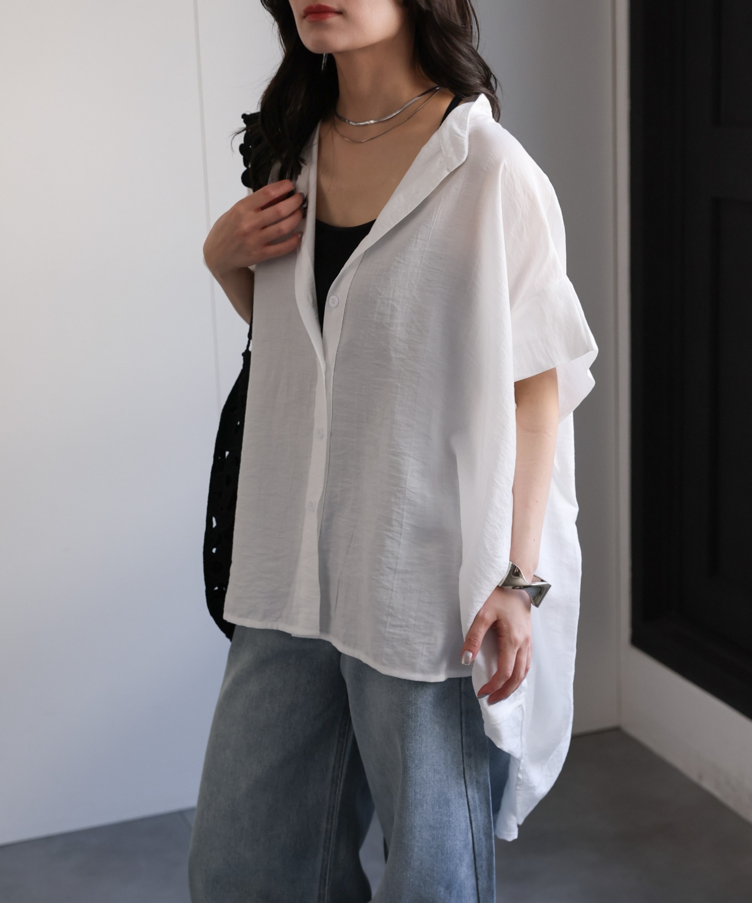 model：156cm 着用サイズ：FREE