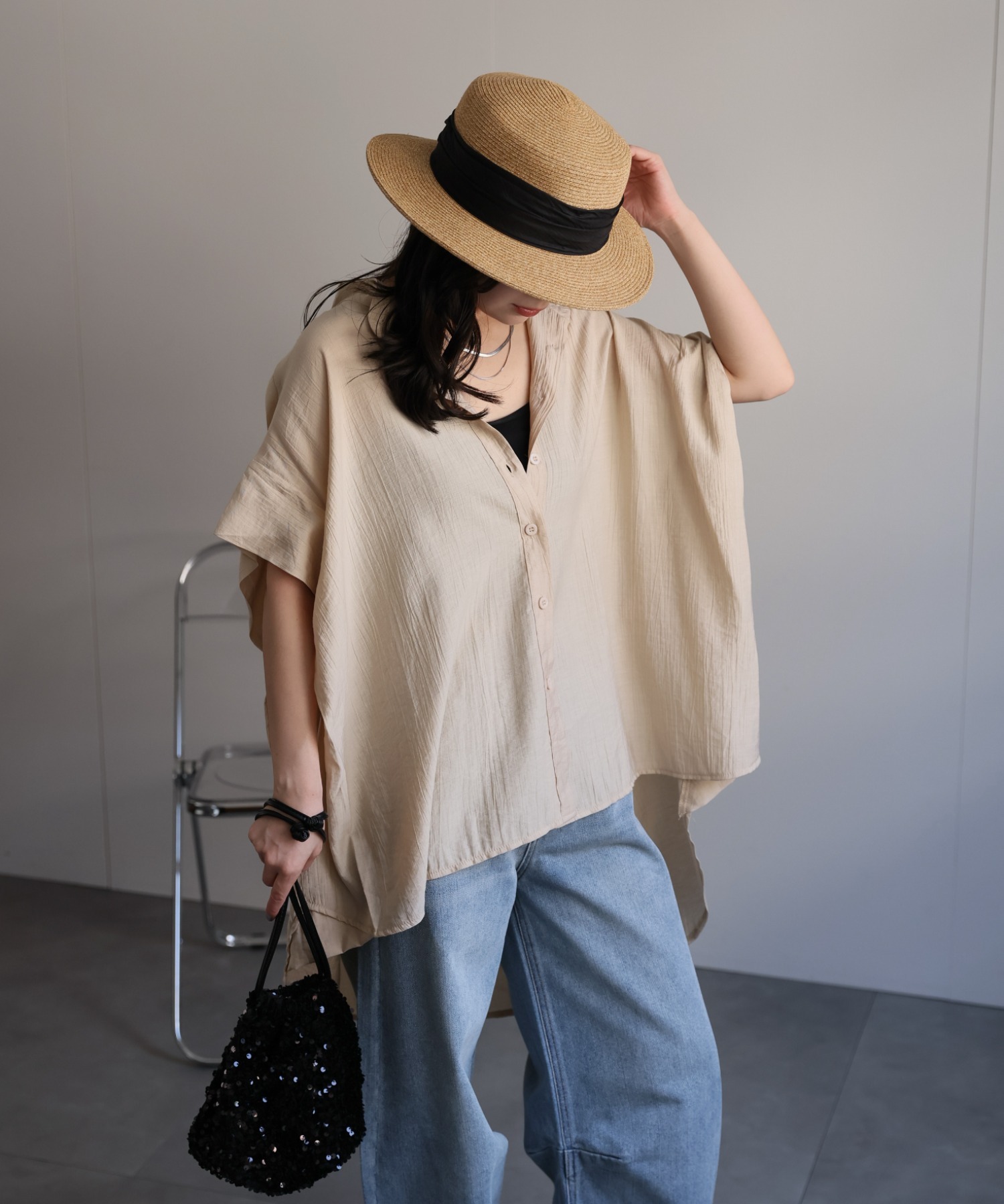 model：156cm 着用サイズ：FREE