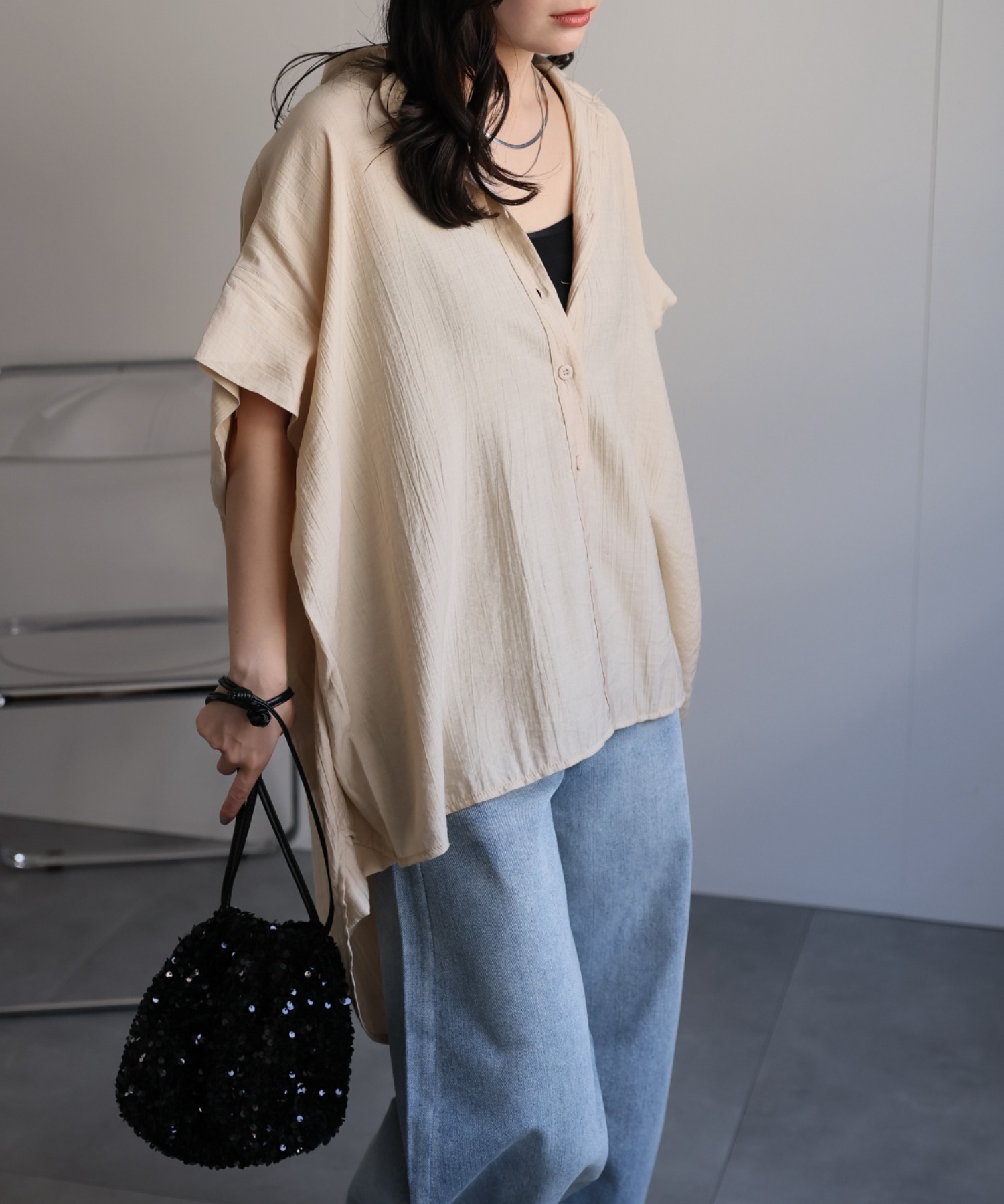 model：156cm 着用サイズ：FREE